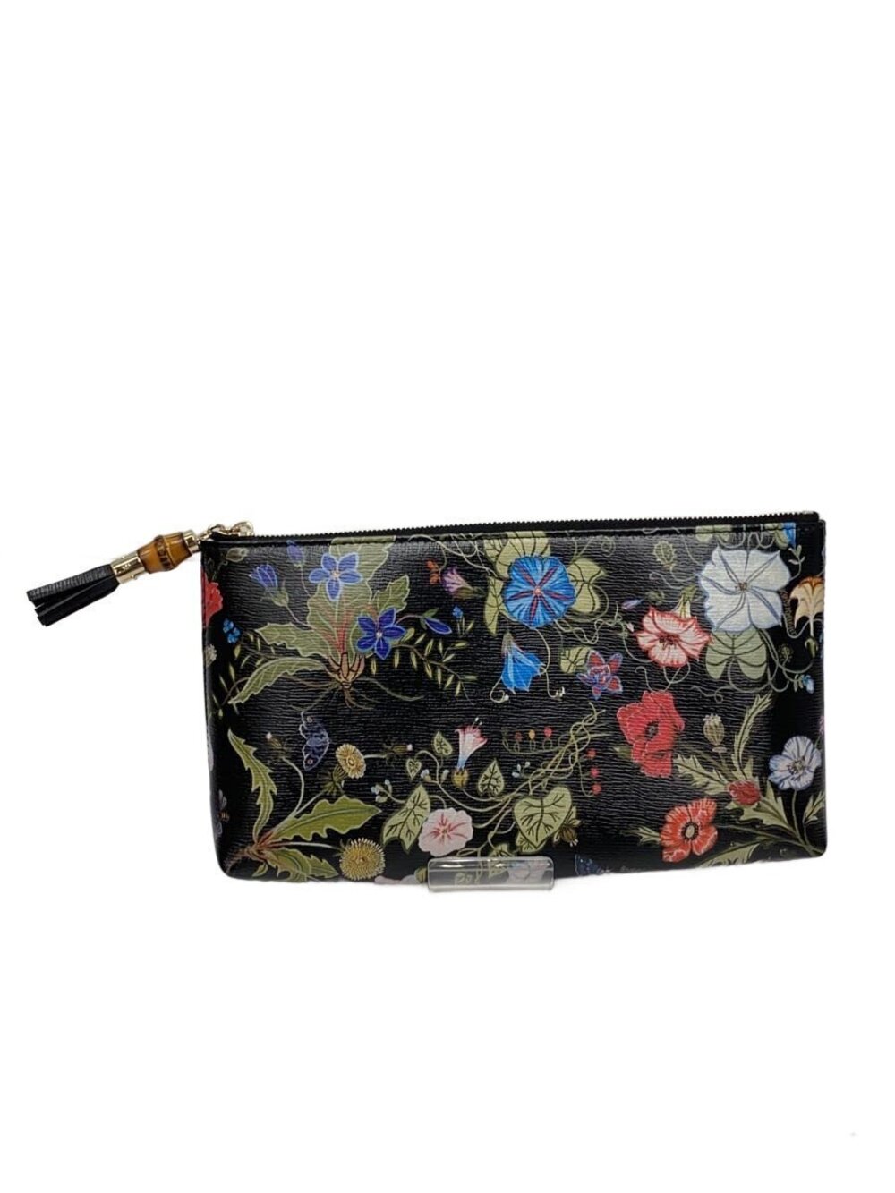 Gucci Pouch Clutch Black Floral Flower